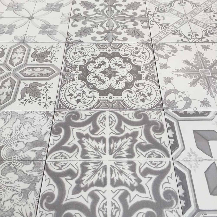Nikea Sephia mix pattern tile set 20x20cm-Pattern tile-Yurtbay-tile.co.uk