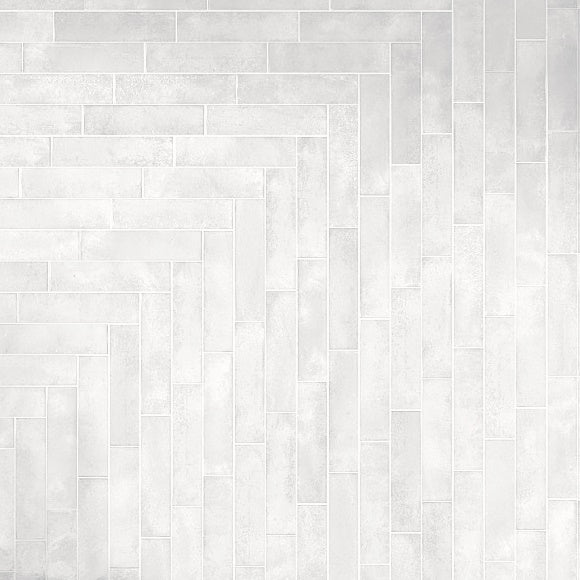 Nissel White Brick Tile | 7.5x30cm Ceramic wall tile — Tile.co.uk