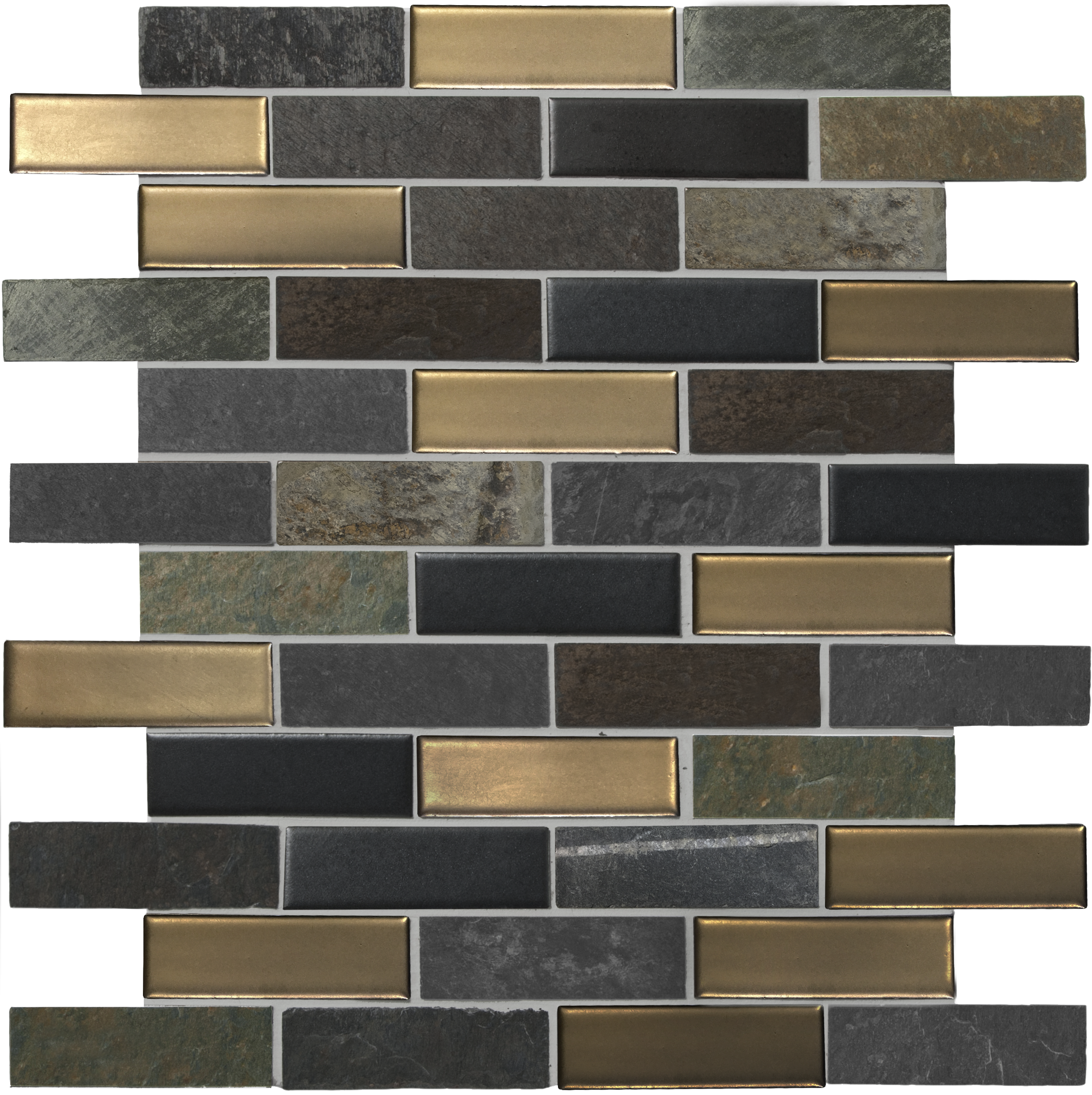 Image of Naga Copper Stone Mosaic 29.8x26cm-mosaic tile-Original Style - stock-tile.co.uk