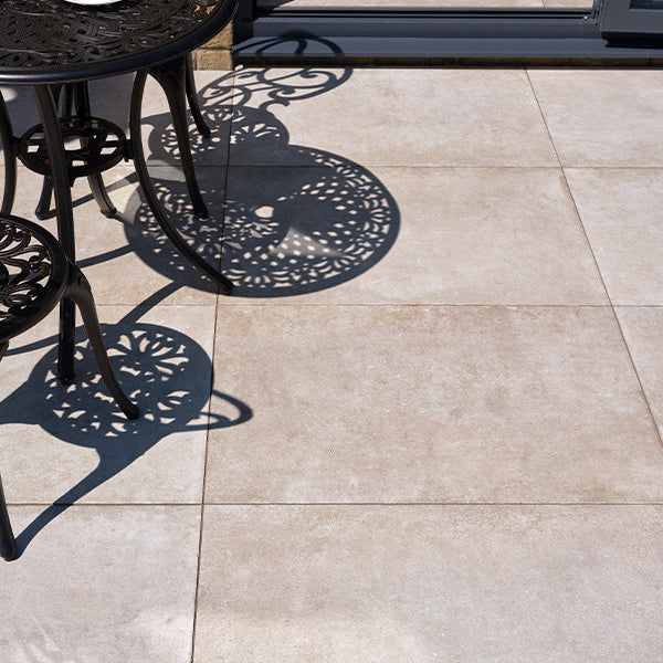Image of Pierre Paving Beige tile Outdoor Porcelain tile 59.8x89.8cm-20mm Porcelain tile-Ca Pietra-tile.co.uk