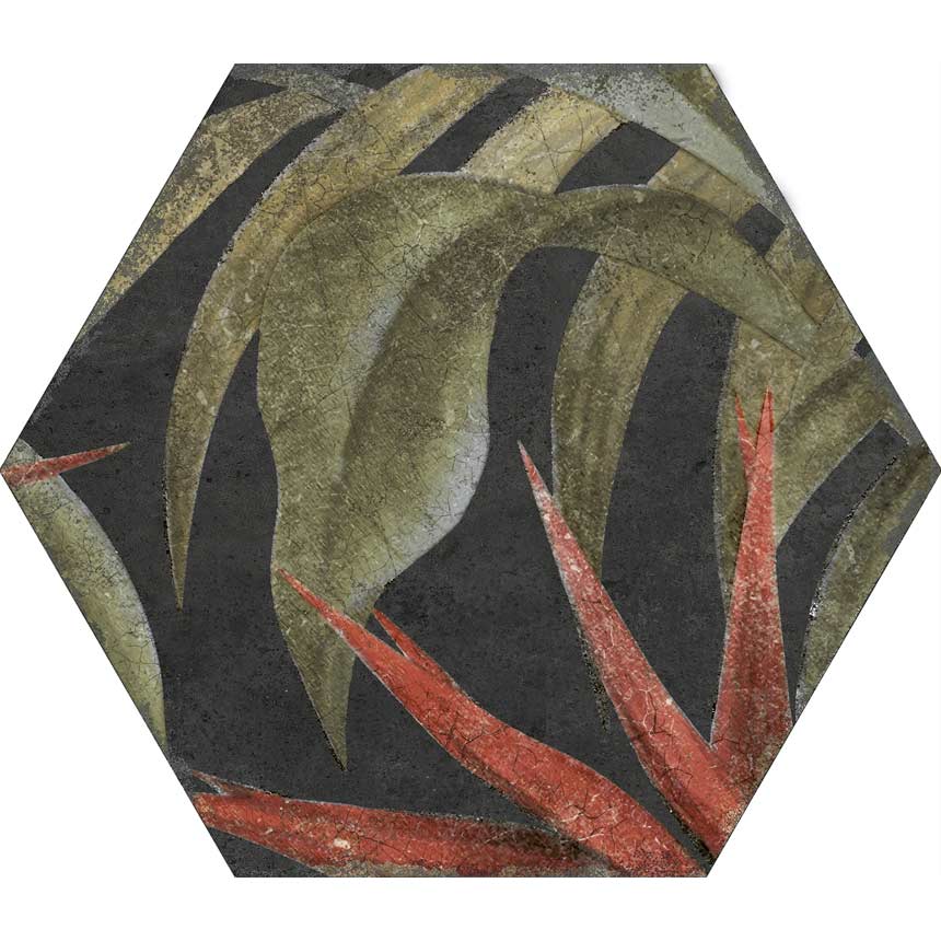 Image of Exotic Hexagon Porcelain tile 23x27cm-Hexagon tile-ESL-tile.co.uk
