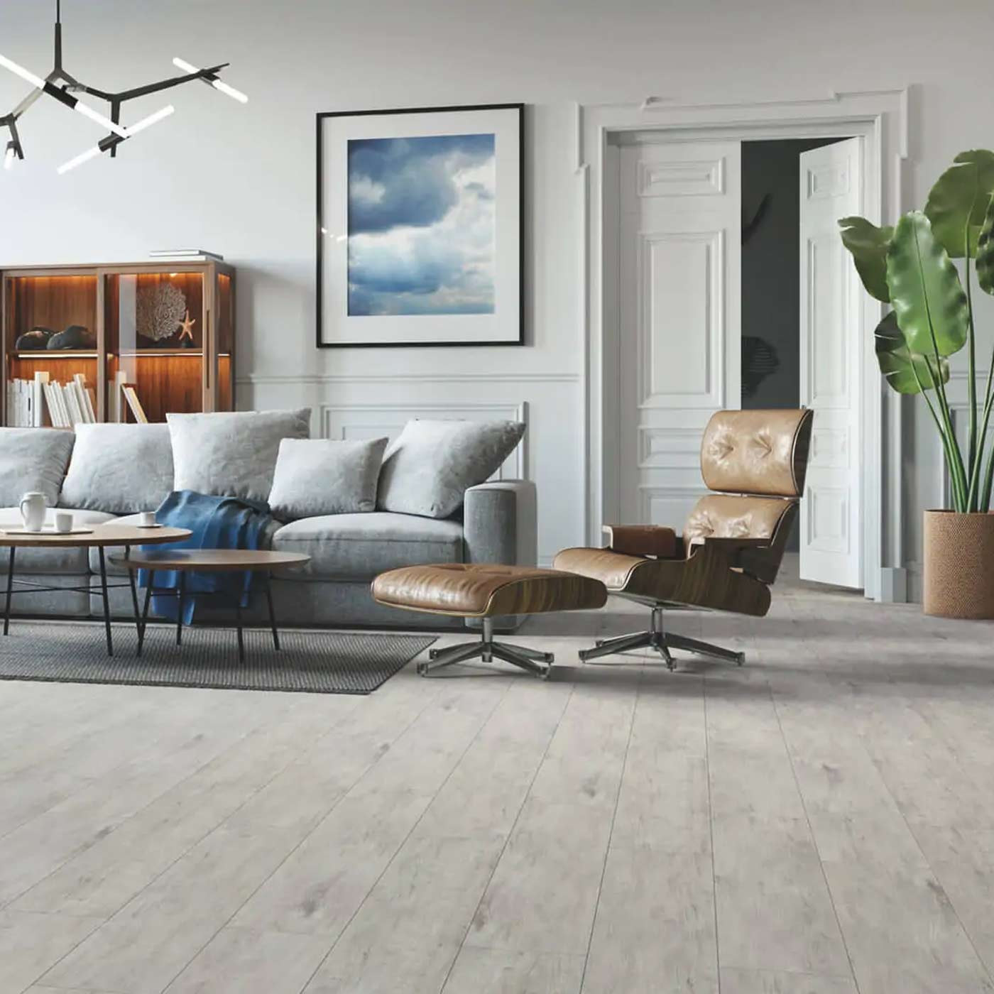 Image of Nordic Soft Grey Wood plank tile 15.5x62cm-Wood effect tile-Stargres-tile.co.uk