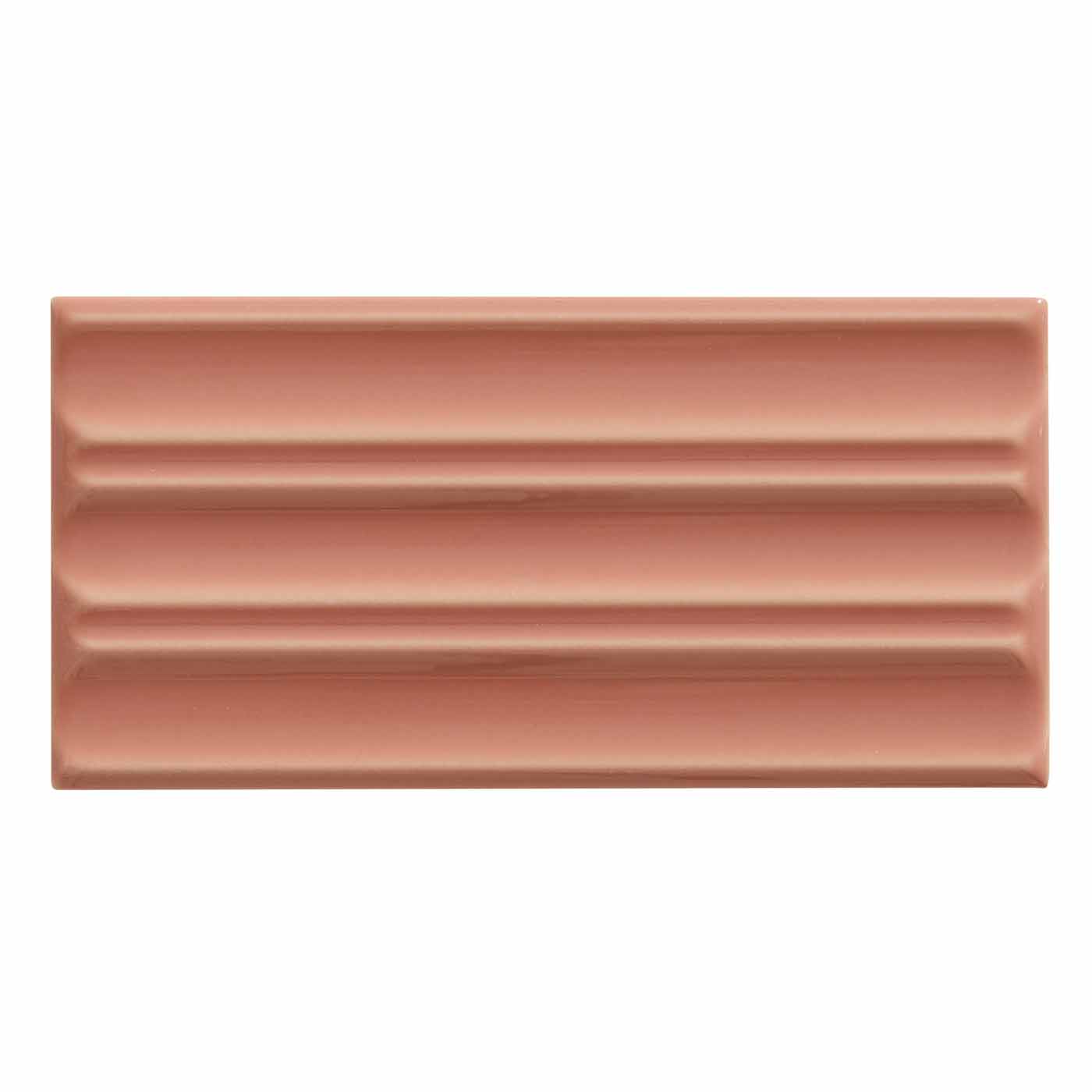 Image of Tunstall Coral Fluted Decor tile 6.2x12.5cm-Ceramic wall tile-Ca Pietra-tile.co.uk