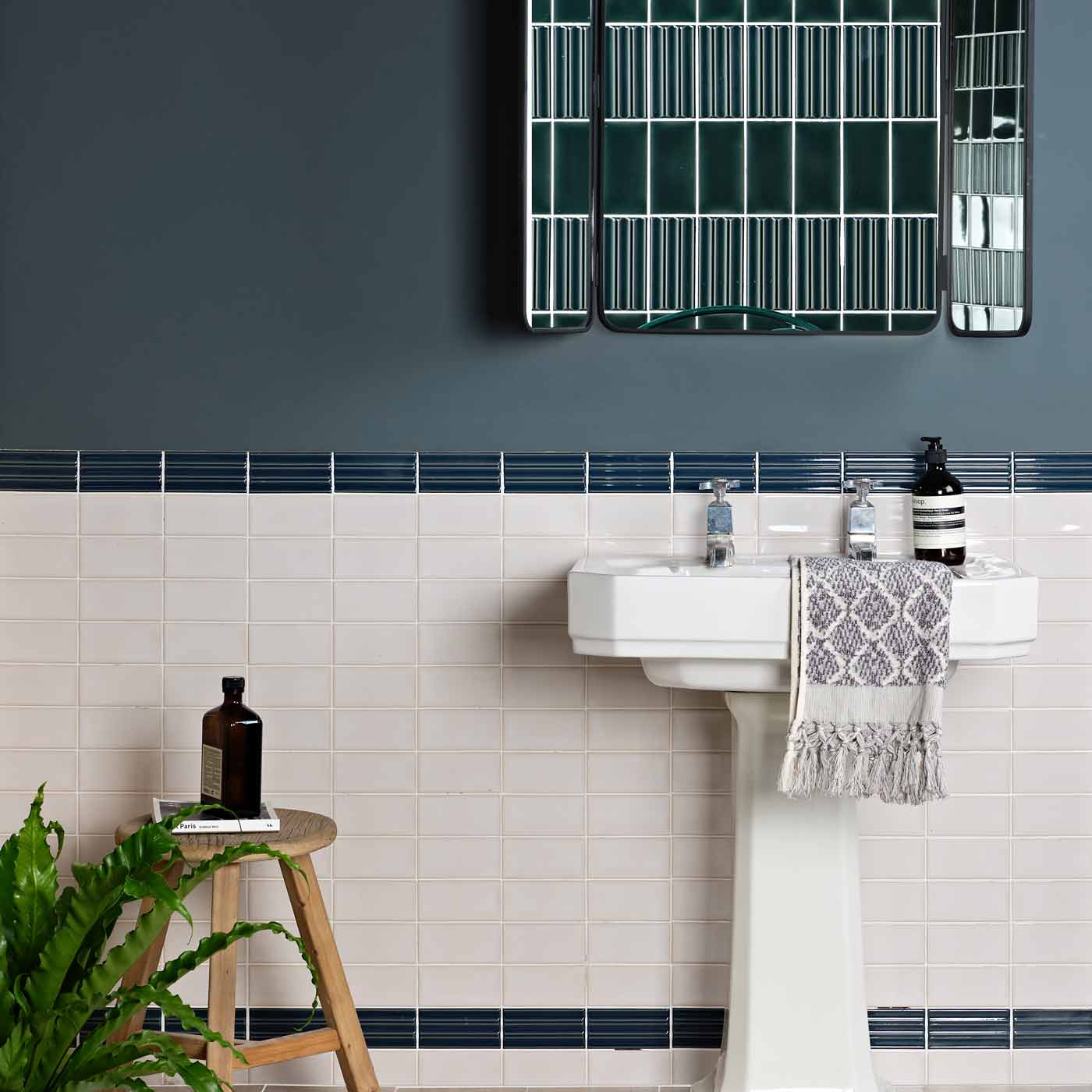 Image of Tunstall Deep White Brick tile 6.2x12.5cm-Ceramic wall tile-Ca Pietra-tile.co.uk