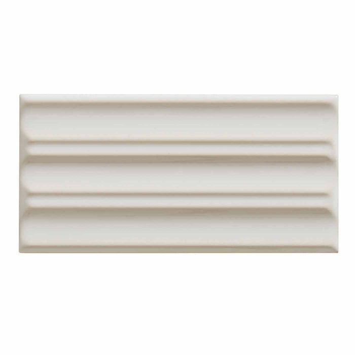 Sample Swatch Tunstall Deep White Fluted Decor tile - Delivered separately by Ca Pietra-sample-sample-tile.co.uk