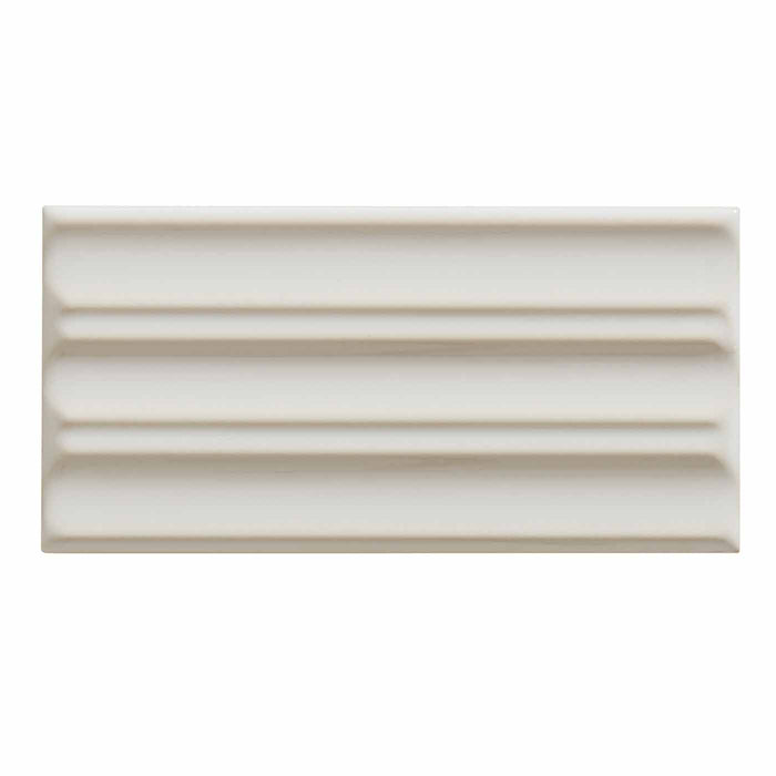 Tunstall Deep White Fluted Decor tile 6.2x12.5cm-Ceramic wall tile-Ca Pietra-tile.co.uk