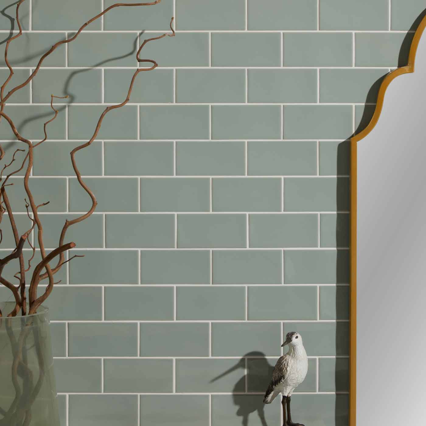 Image of Tunstall Fern Brick tile 6.2x12.5cm-Ceramic wall tile-Ca Pietra-tile.co.uk