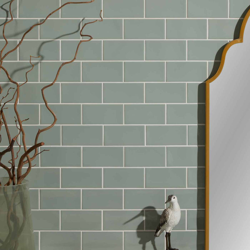 Image of Tunstall Fern Brick tile 6.2x12.5cm-Ceramic wall tile-Ca Pietra-tile.co.uk