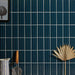 Tunstall Peacock Blue Fluted Decor tile 6.2x12.5cm-Ceramic wall tile-Ca Pietra-tile.co.uk