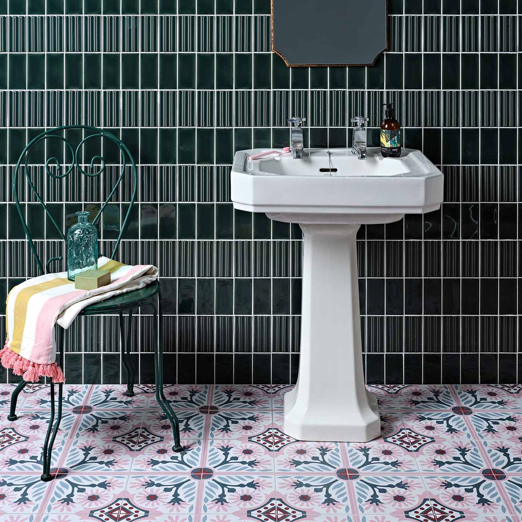 Green kitchen wall tiles — Tile.co.uk