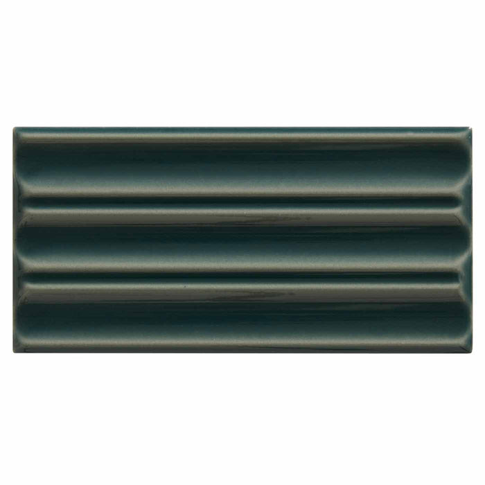 Sample Swatch Tunstall Royal Green Fluted Decor tile - Delivered separately by Ca Pietra-sample-sample-tile.co.uk