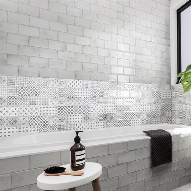 Image of Vita Nebbia Decor Brick tile 10x20cm-Brick style tiles-Fabresa-tile.co.uk