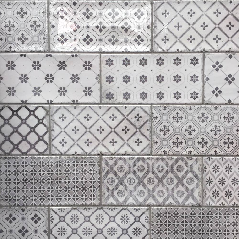 Image of Vita Nebbia Decor Brick tile 10x20cm-Brick style tiles-Fabresa-tile.co.uk