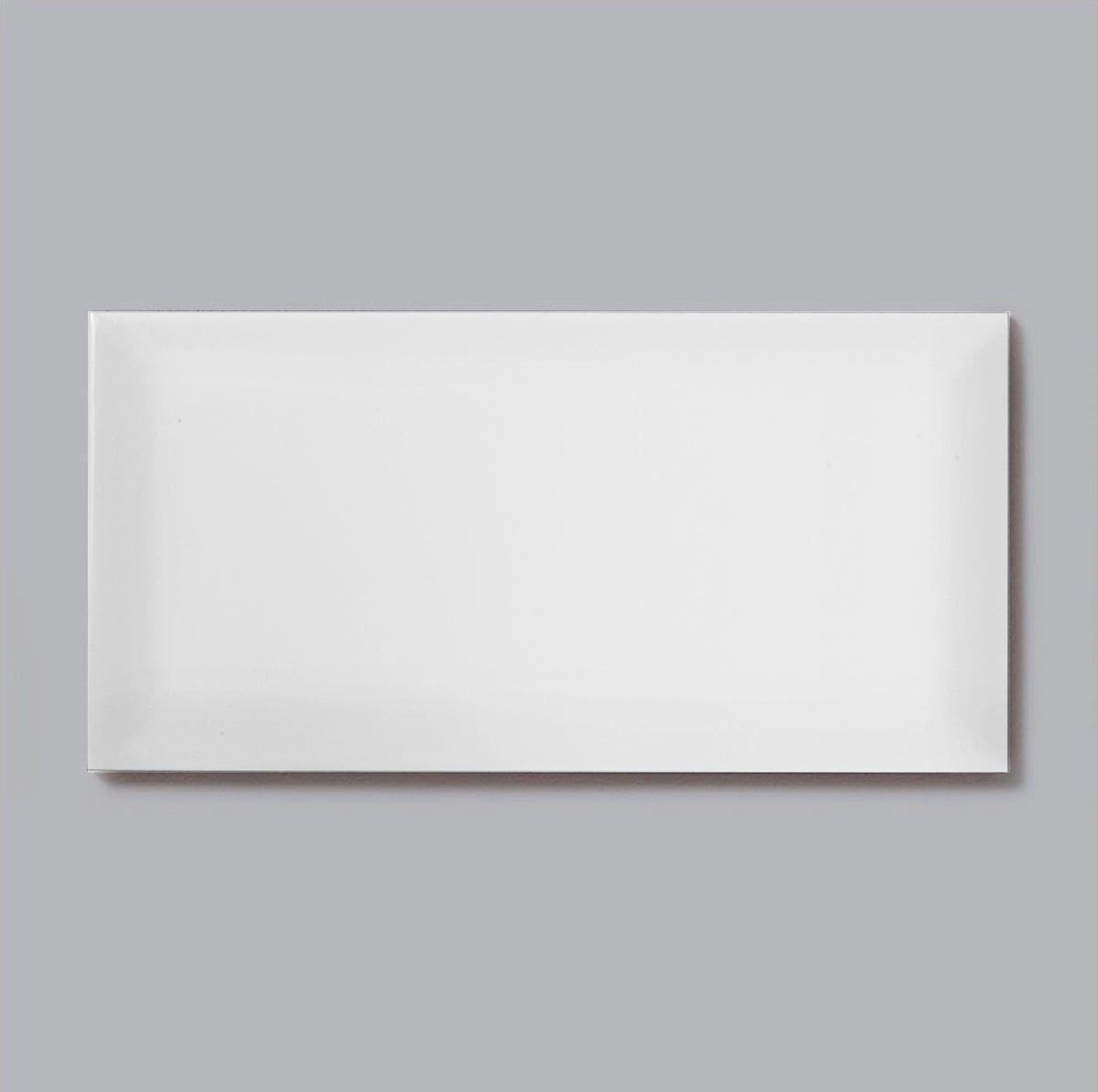 Image of Metro Matt White Bevelled Brick tile 10x20cm-Brick style tiles-Salcamar-tile.co.uk
