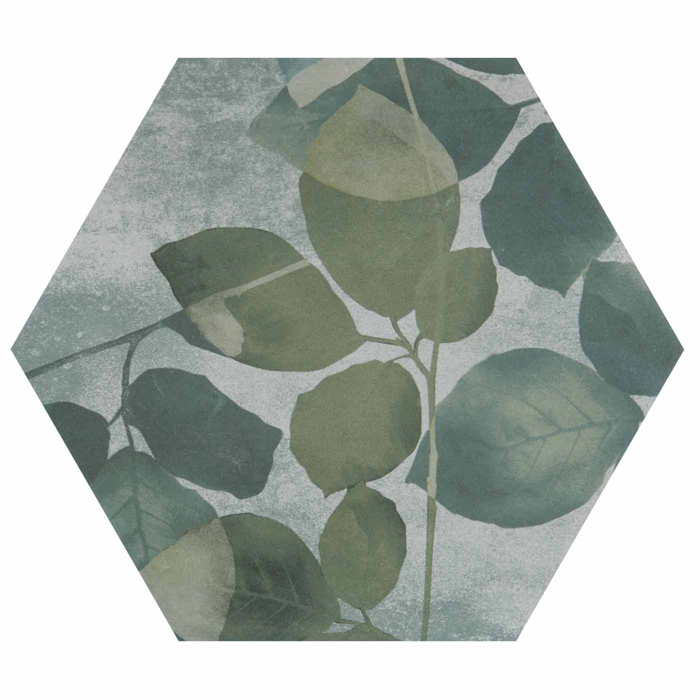 Image of Woodland Glade Melange Green Hexagon tile 21.5x24.5cm-Hexagon tile-Ca Pietra-tile.co.uk