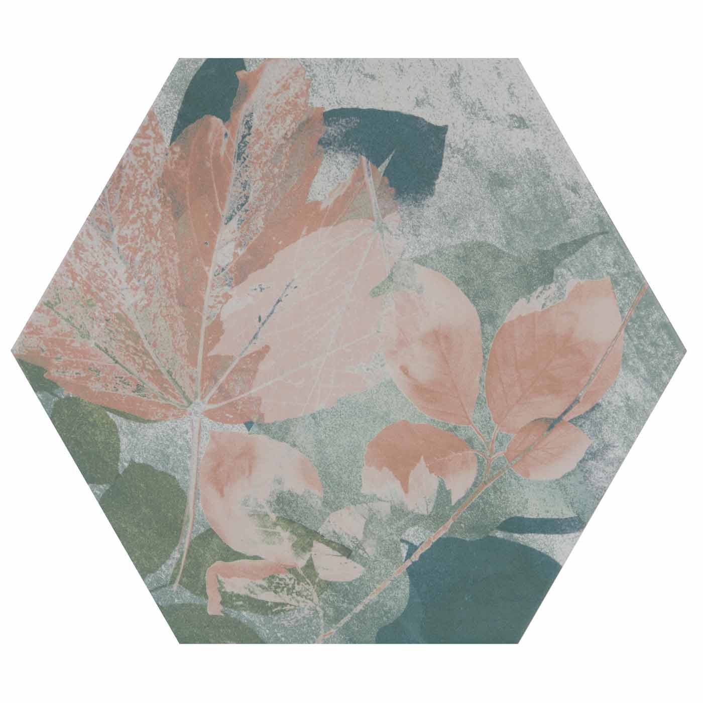 Image of Woodland Glade Melange Green Hexagon tile 21.5x24.5cm-Hexagon tile-Ca Pietra-tile.co.uk