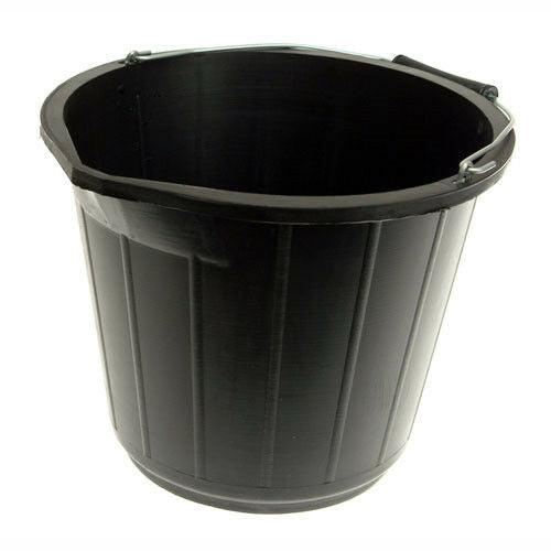 Image of Black Builders Bucket-Tools-Silverline-tile.co.uk