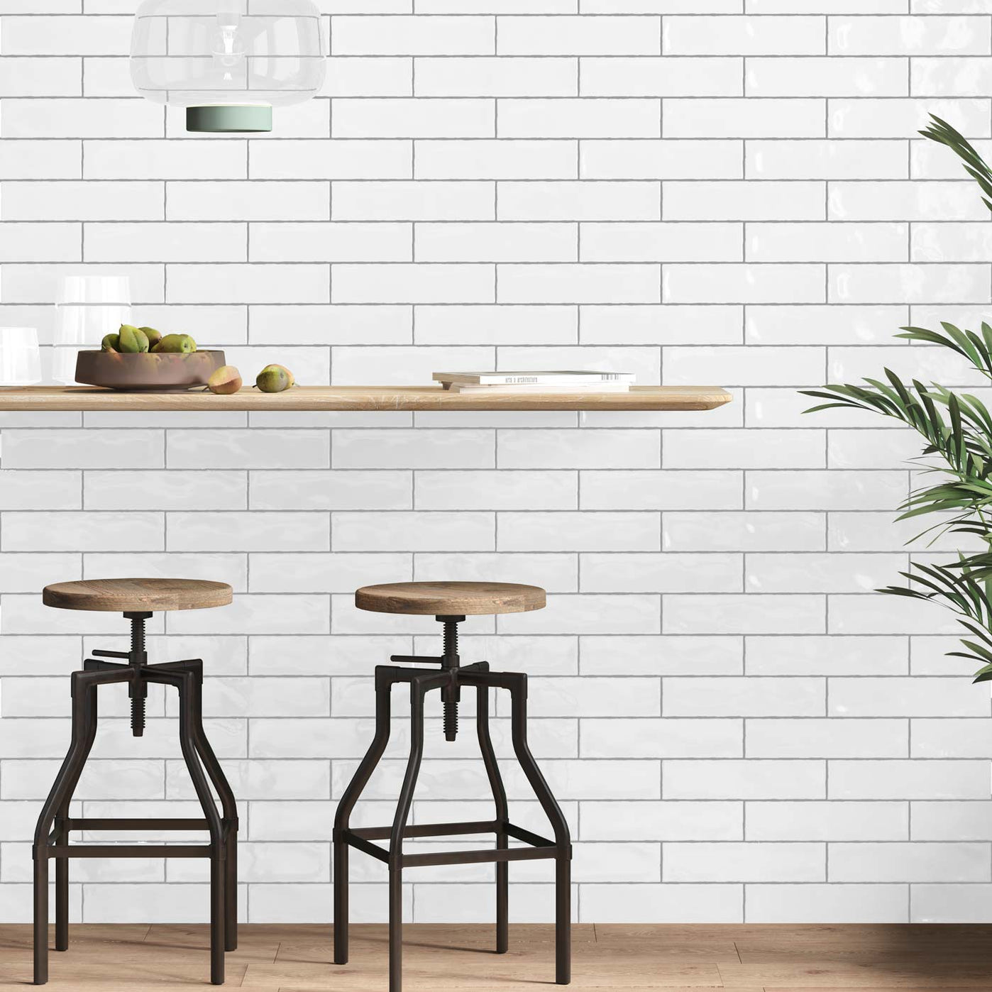 White kitchen wall tiles | ceramic tiles — Tile.co.uk