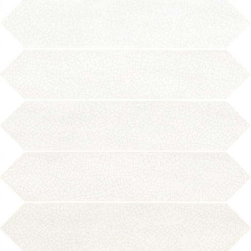 Sample 6.5x33cm Crackle Arrow Head White wall tile-sample-sample-tile.co.uk