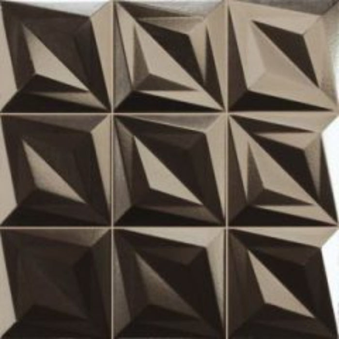 Delta anthracite 3D decorative tile 33x33cm-3D wall tile-Realonda-tile.co.uk