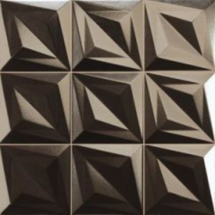 Sample 33x33cm Delta anthracite 3D decorative tile-sample-sample-tile.co.uk