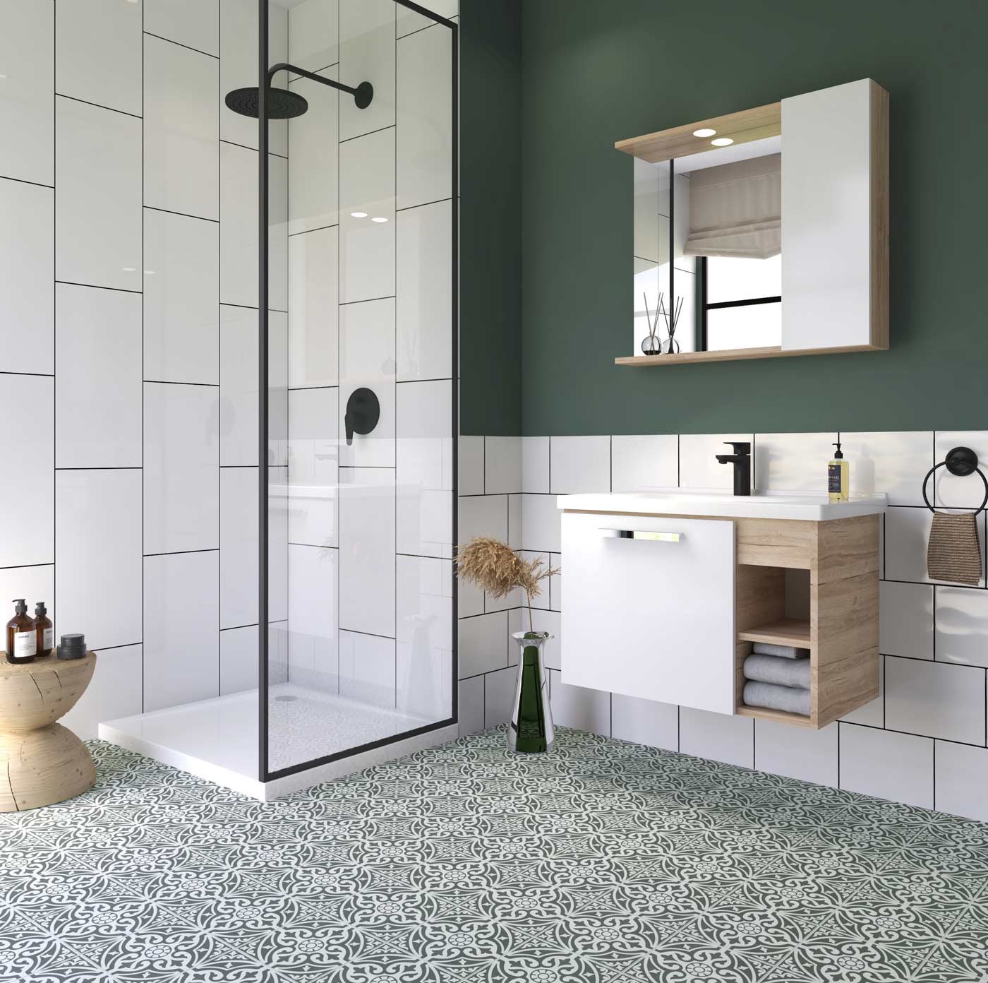 Image of Hadrian Stone Grey tile 33x33cm-Pattern tile-Canakkale Seramik - Kale-tile.co.uk