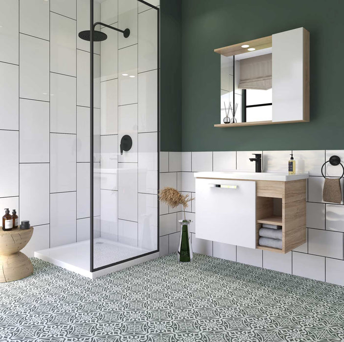 Hadrian Devonstone Grey pattern floor tile | 33x33cm — Tile.co.uk