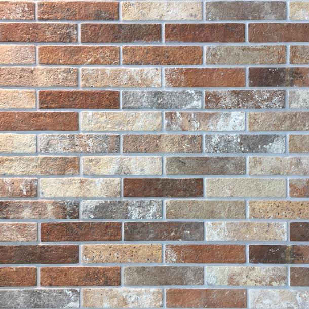 Image of London Brick Multicolour tile 6x25cm-Brick effect tile-Rondine-tile.co.uk