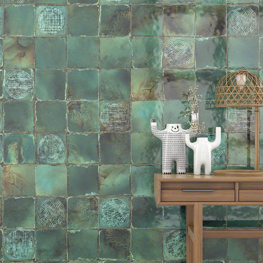 Image of Luca Jade-B 20x20cm-Ceramic wall tile-Vives ceramica-tile.co.uk