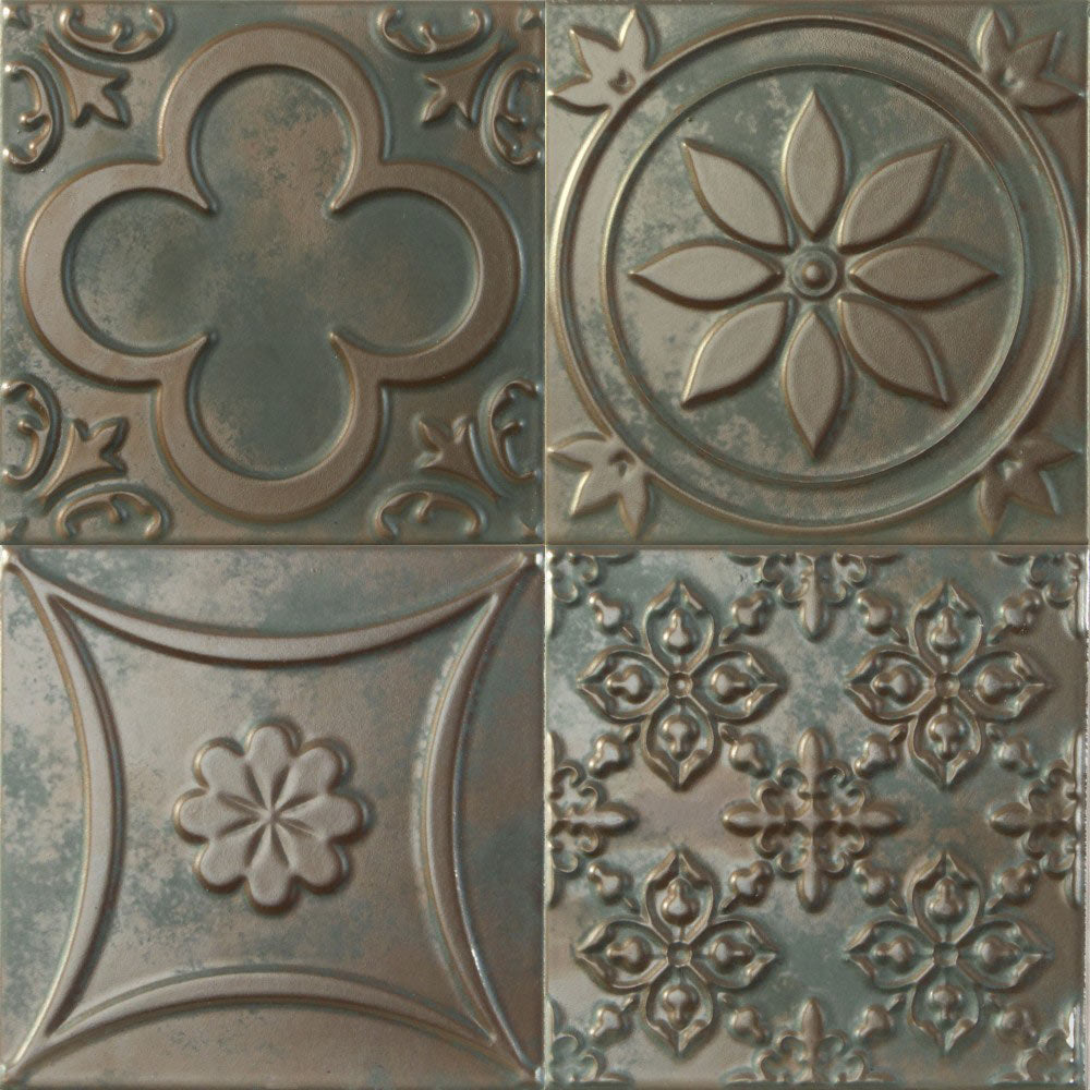 Image of Lucciola Bronce Satin Finish 15x15cm-Ceramic wall tile-Dune Ceramica-tile.co.uk