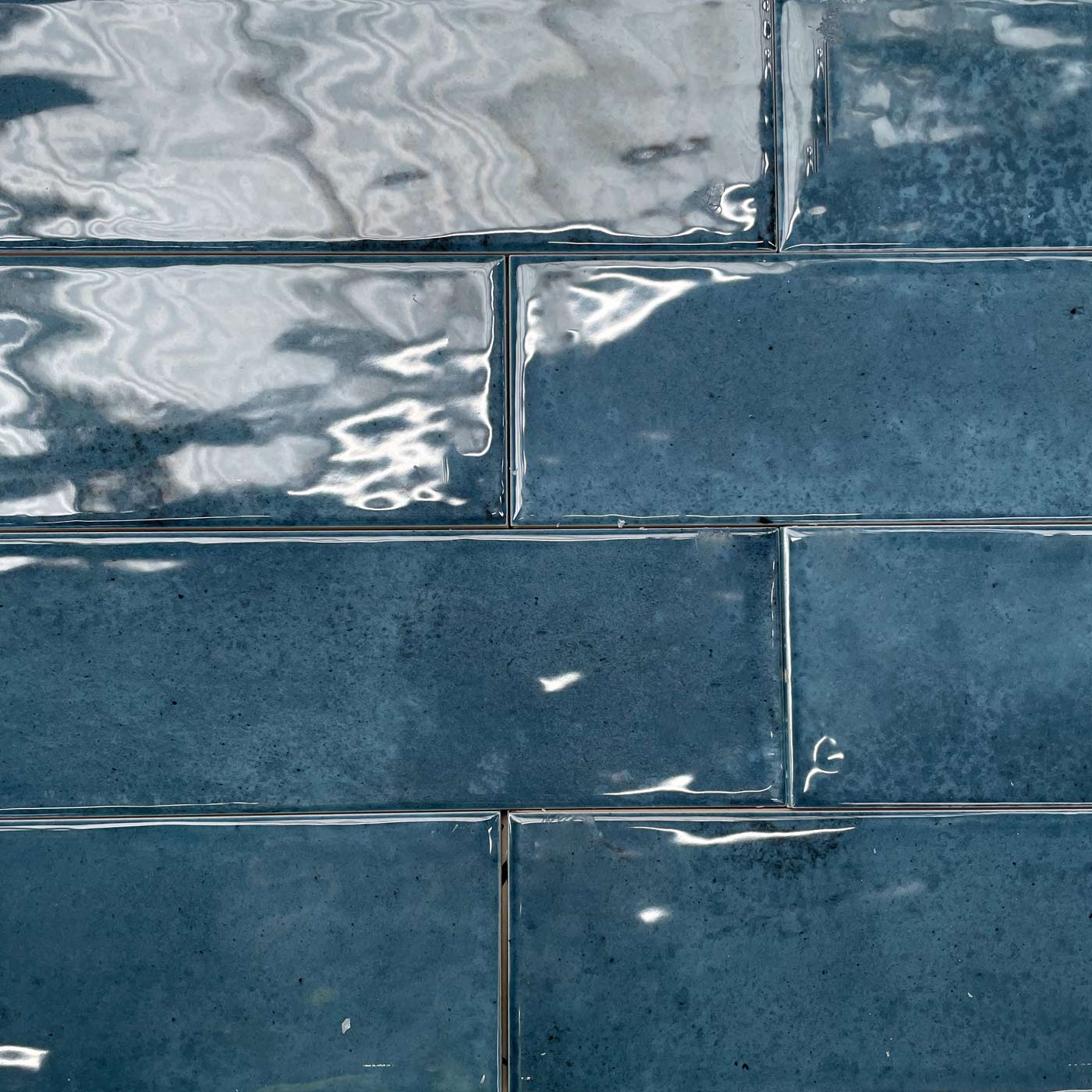Image of Nissel Blue Brick Tile 7.5x30cm-Ceramic wall tile-Mayolica-tile.co.uk
