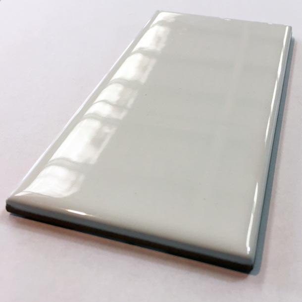 Image of Mini Flat Gloss White tile 7.5x15cm-Ceramic wall tile-Salcamar-tile.co.uk