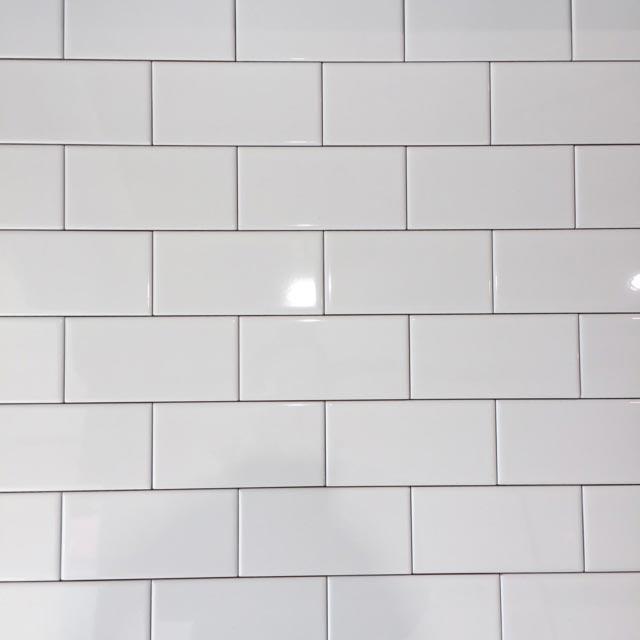 Image of Mini Flat Gloss White tile 7.5x15cm-Ceramic wall tile-Salcamar-tile.co.uk