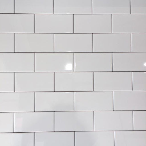 Mini Flat Gloss White tile 7.5x15cm-Ceramic wall tile-Salcamar-tile.co.uk