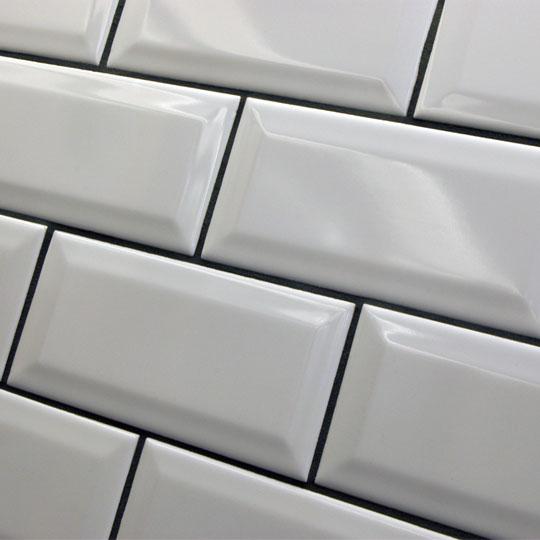 Image of Mini Metro Gloss White wall tile 7.5x15cm-Ceramic wall tile-Salcamar-tile.co.uk