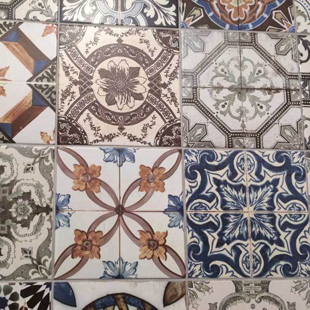 Image of Nikea Matt mix pattern tile set 20x20cm-Pattern tile-Yurtbay-tile.co.uk