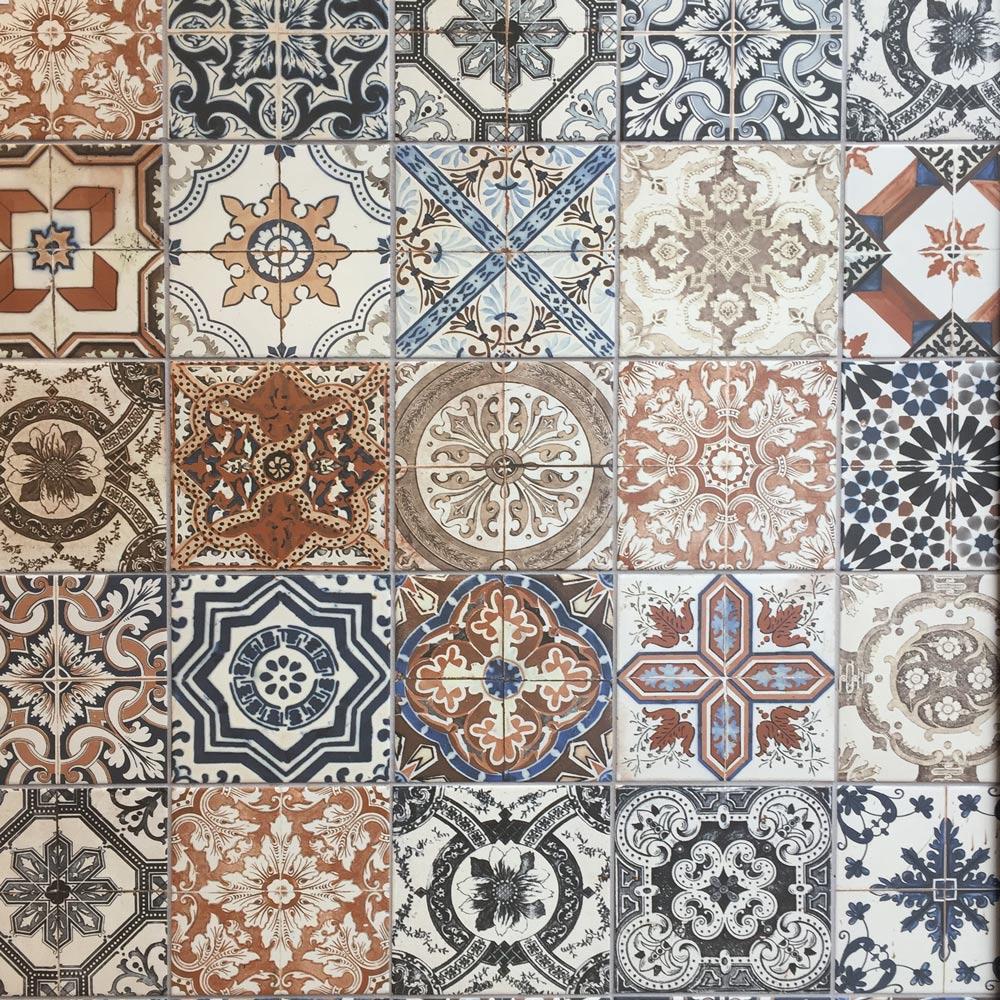 Image of Nikea Matt mix pattern tile set 20x20cm-Pattern tile-Yurtbay-tile.co.uk