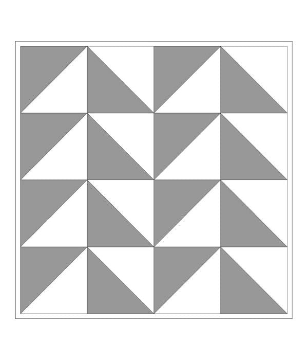 Parisian Cafe Tri Black Pattern tile 20x20cm-Pattern tile-Ca Pietra-tile.co.uk