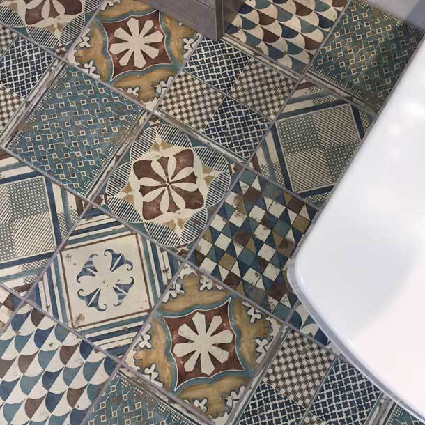 Image of Padua mix pattern tile set 20x20cm-Pattern tile-Mainzu Ceramica-tile.co.uk
