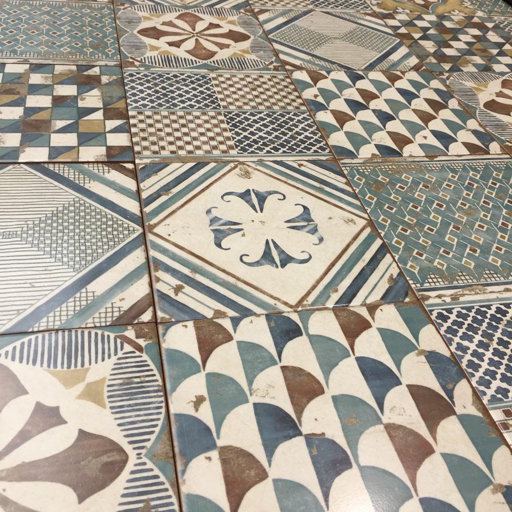 Image of Padua mix pattern tile set 20x20cm-Pattern tile-Mainzu Ceramica-tile.co.uk