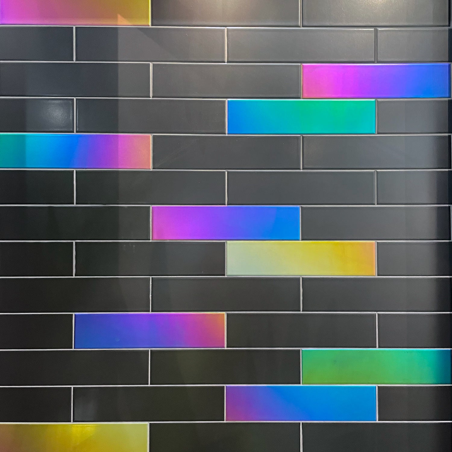 Image of Flat Matt Black tile 7.5x30cm-Ceramic wall tile-Dune Ceramica-tile.co.uk
