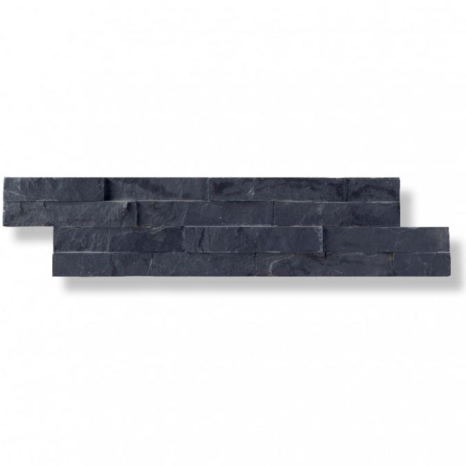 Image of Black Slate Split Face tile 10x36cm-Split face tile-Crocodile-tile.co.uk