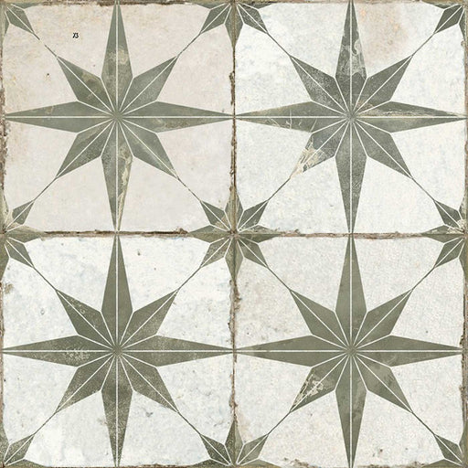 Sample 45x45cm Star Sage Pattern Floor Tile-sample-sample-tile.co.uk