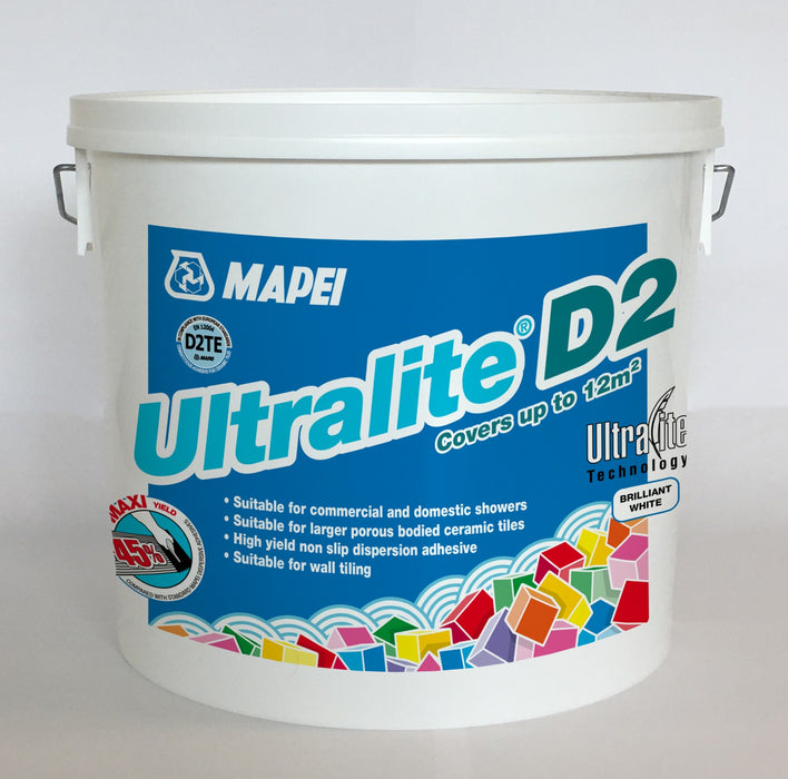 Mapei ULTRALITE D2 Ready mixed wall adhesive for showers-Adhesive-Mapei-tile.co.uk